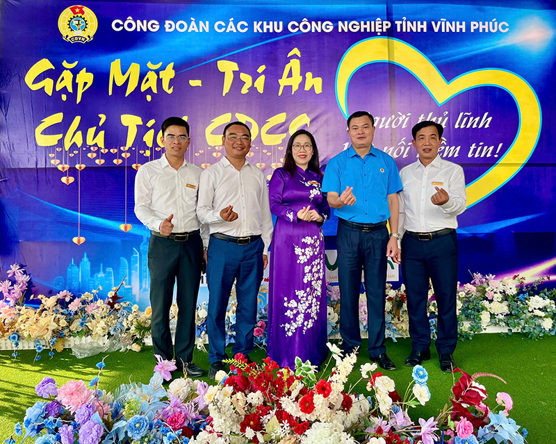 Việt An vinh dự đồng hành chương trình gặp mặt tri ân chủ tịch công đoàn cơ sở các khu công nghiệp Vĩnh Phúc