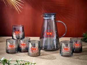 Bộ bình cốc thủy tinh in logo đại hội đảng