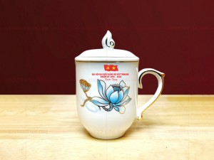 Cốc sứ bát Tràng in logo đại hội đảng