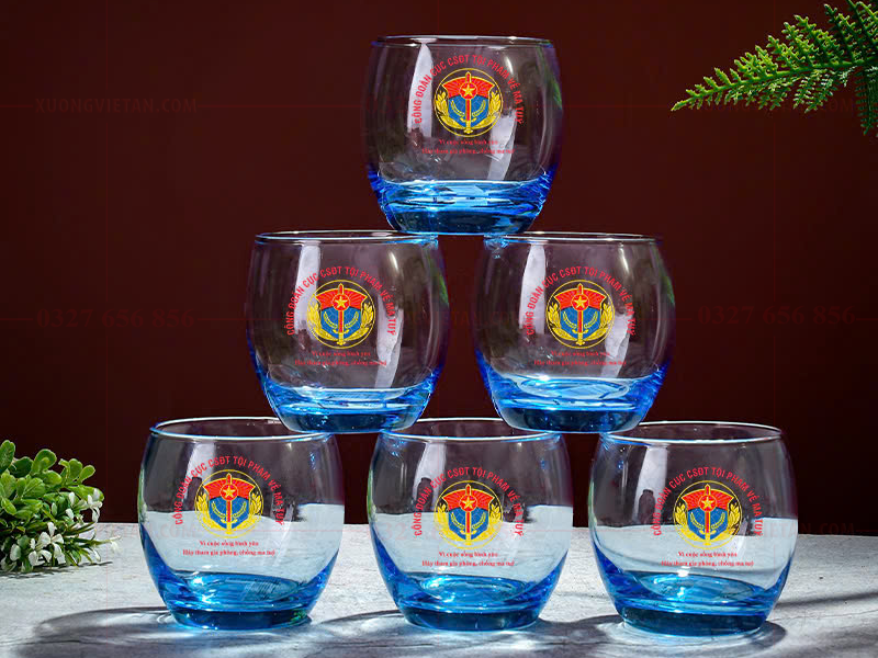 Cốc thủy tinh làm quà tặng công đoàn