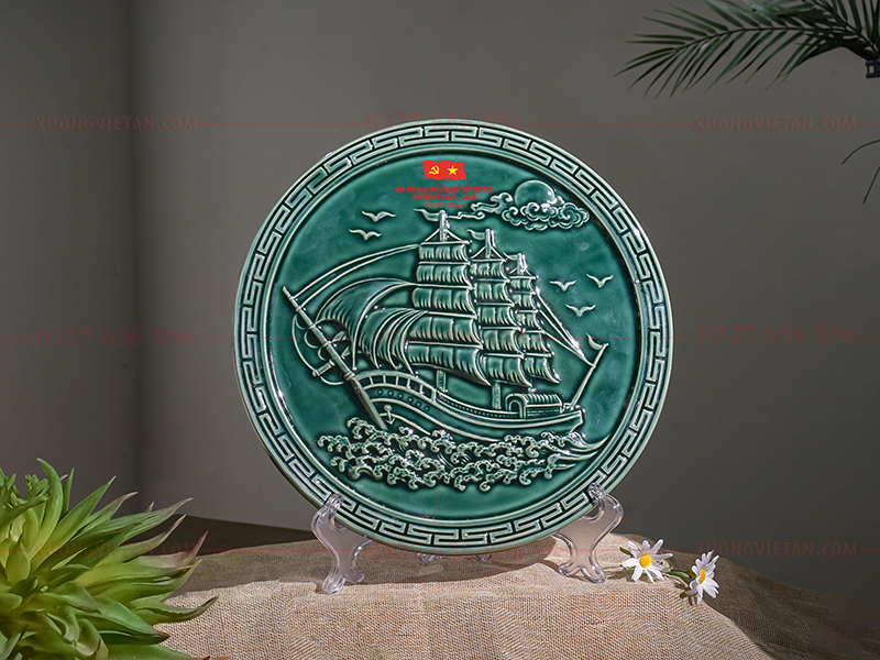 Đĩa cảnh in logo đại hội đảng