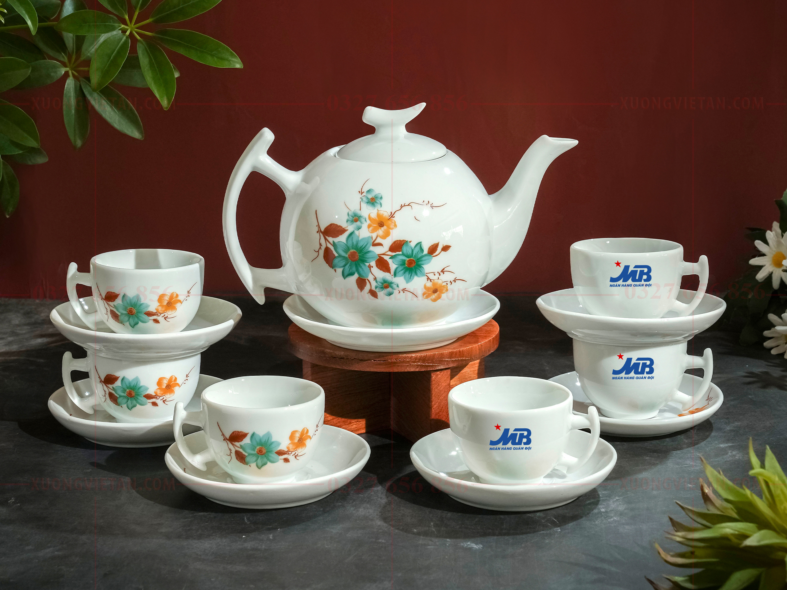 Bộ ấm trà in logo