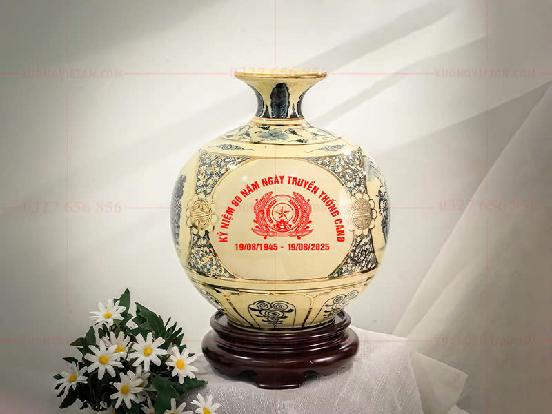 Bình hút lộc in logo kỷ niệm 80 năm ngày truyền thống CAND