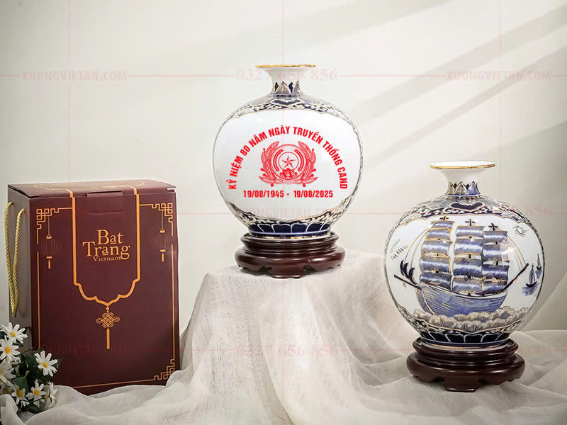 Bình hút lộc in logo kỷ niệm 80 năm ngày truyền thống CAND