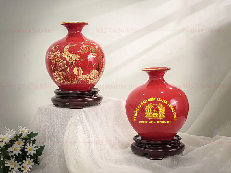 Bình hút lộc in logo kỷ niệm 80 năm ngày truyền thống CAND