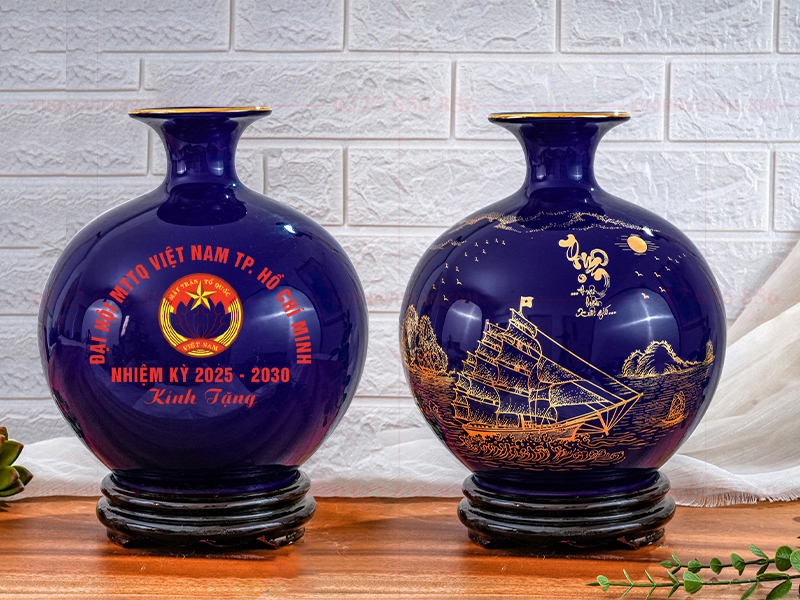 Bình hút lộc in logo đại hội mặt trận tổ quốc