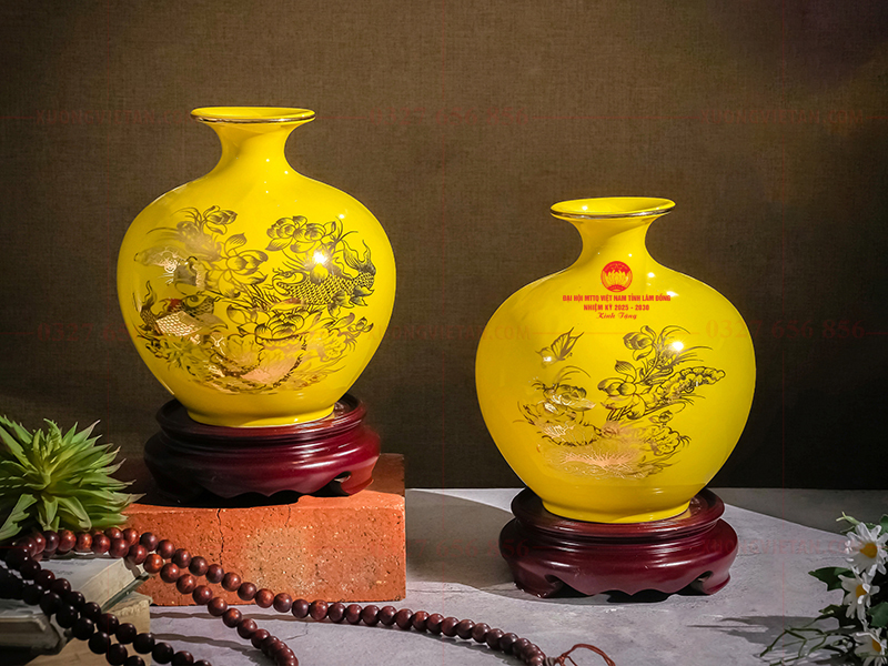 Bình hút lộc in logo đại hội mặt trận tổ quốc