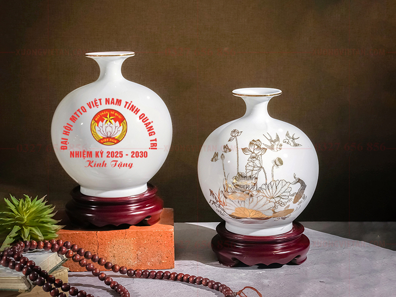 Bình hút lộc in logo đại hội mặt trận tổ quốc