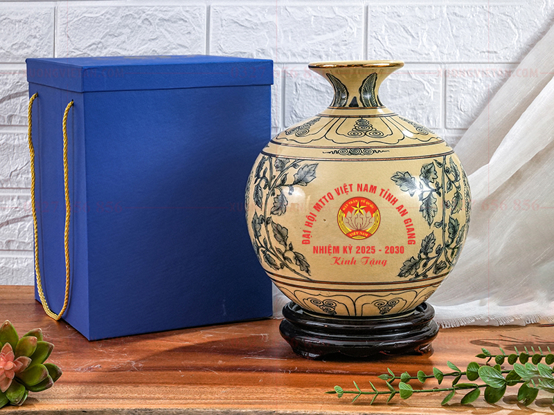 Bình hút lộc in logo đại hội mặt trận tổ quốc