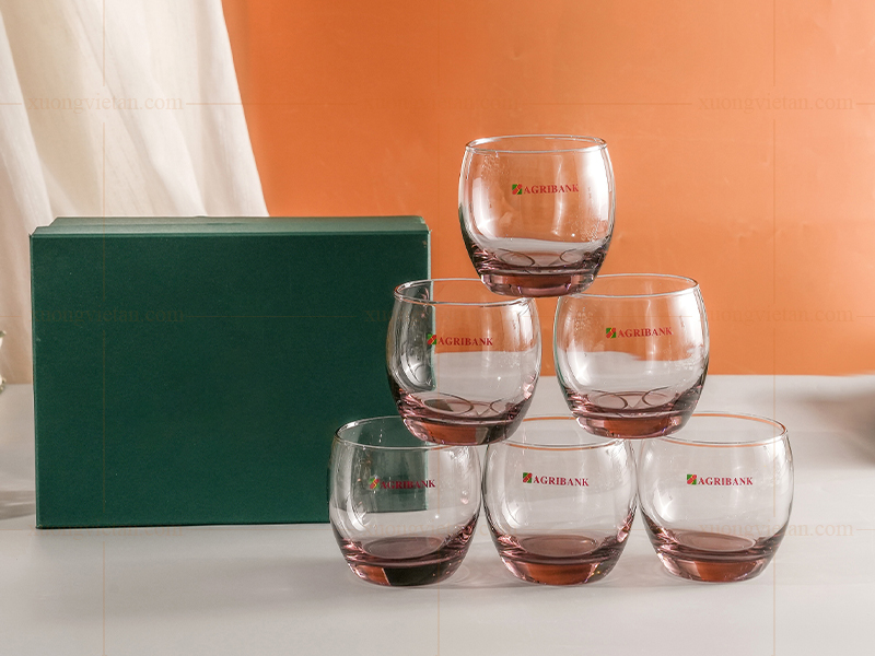 Bộ cốc thủy tinh quà tặng cho doanh nghiệp 