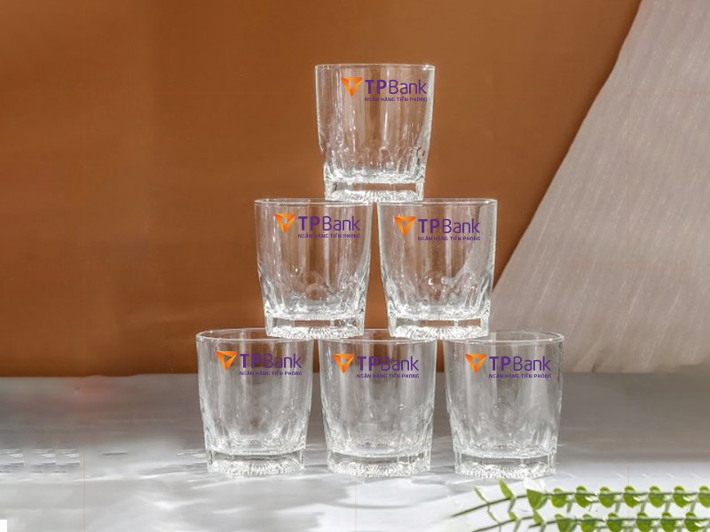Cốc thủy tinh in logo 