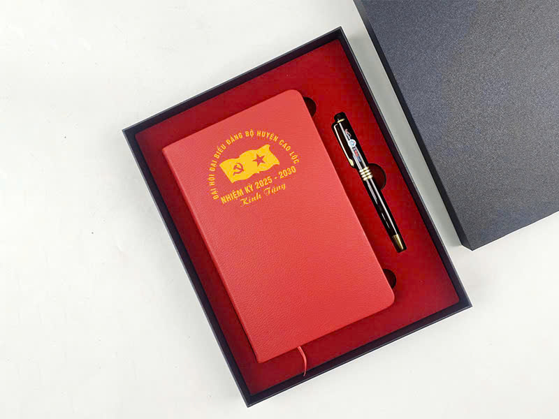 Bộ quà tặng sổ bút in logo 