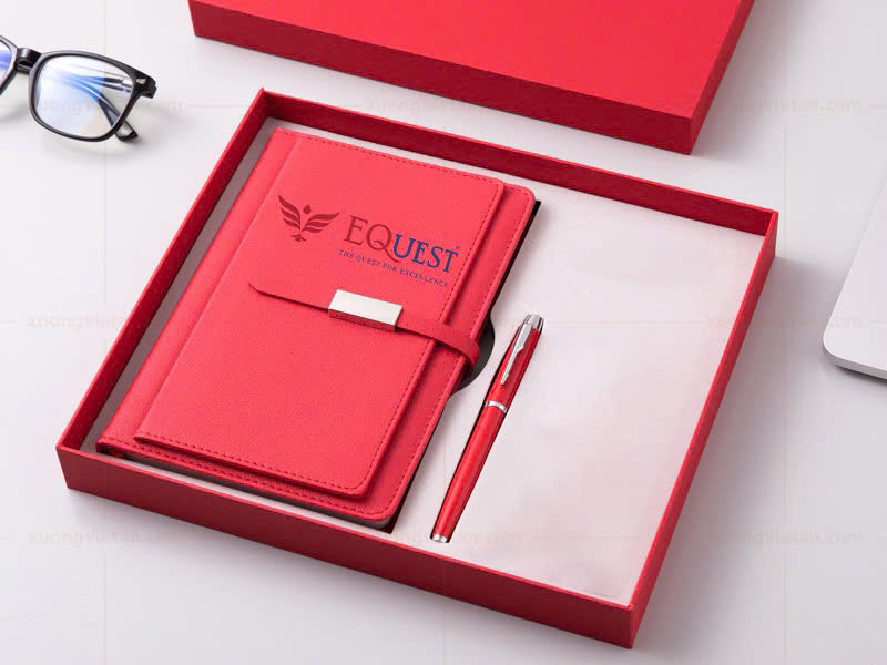 Sách sổ bút in logo làm quà tặng