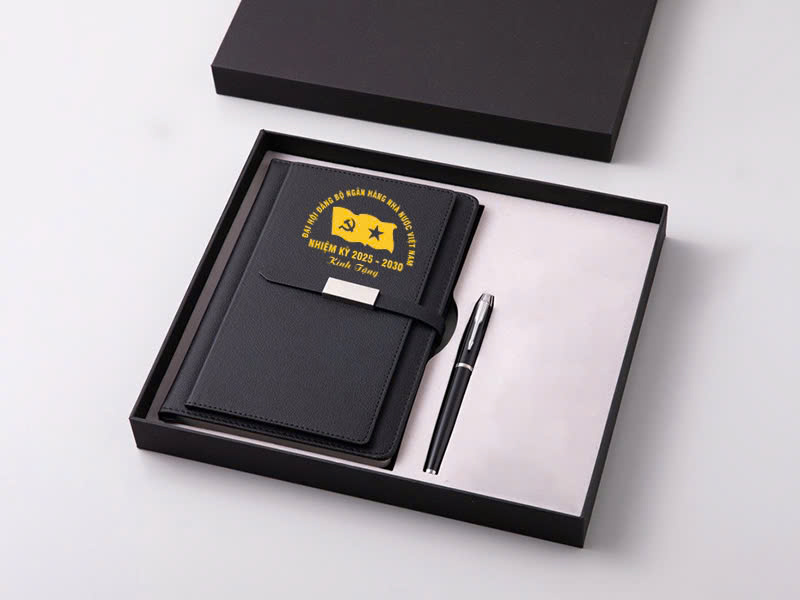 Bộ quà tặng sổ bút in logo 