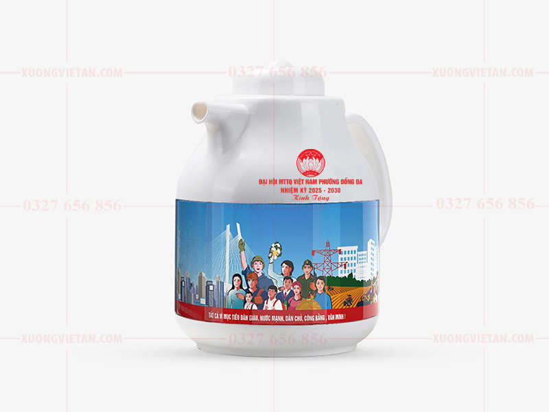 Bình ủ in logo mặt trận tổ quốc