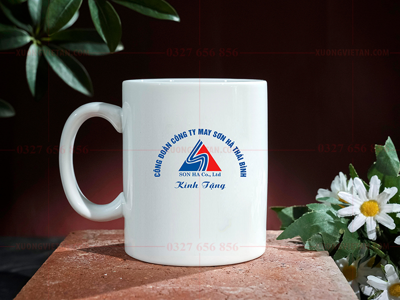 Cốc sứ in logo công đoàn
