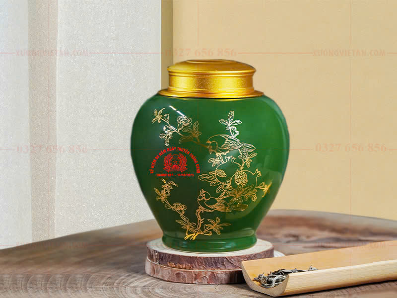 Hũ trà in logo kỷ niệm 80 năm ngày truyền thống CAND