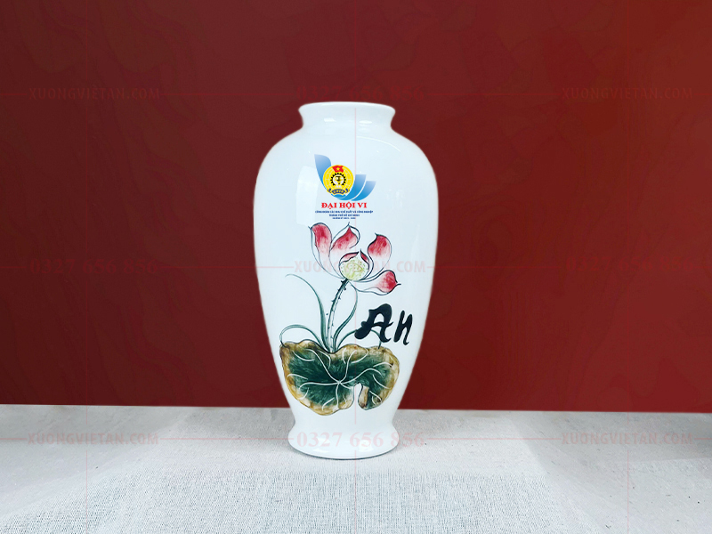 Lọ hoa in logo công đoàn